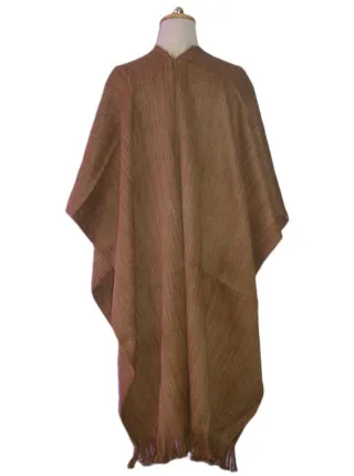 Brown Alpaca Ruana Open Poncho for Women