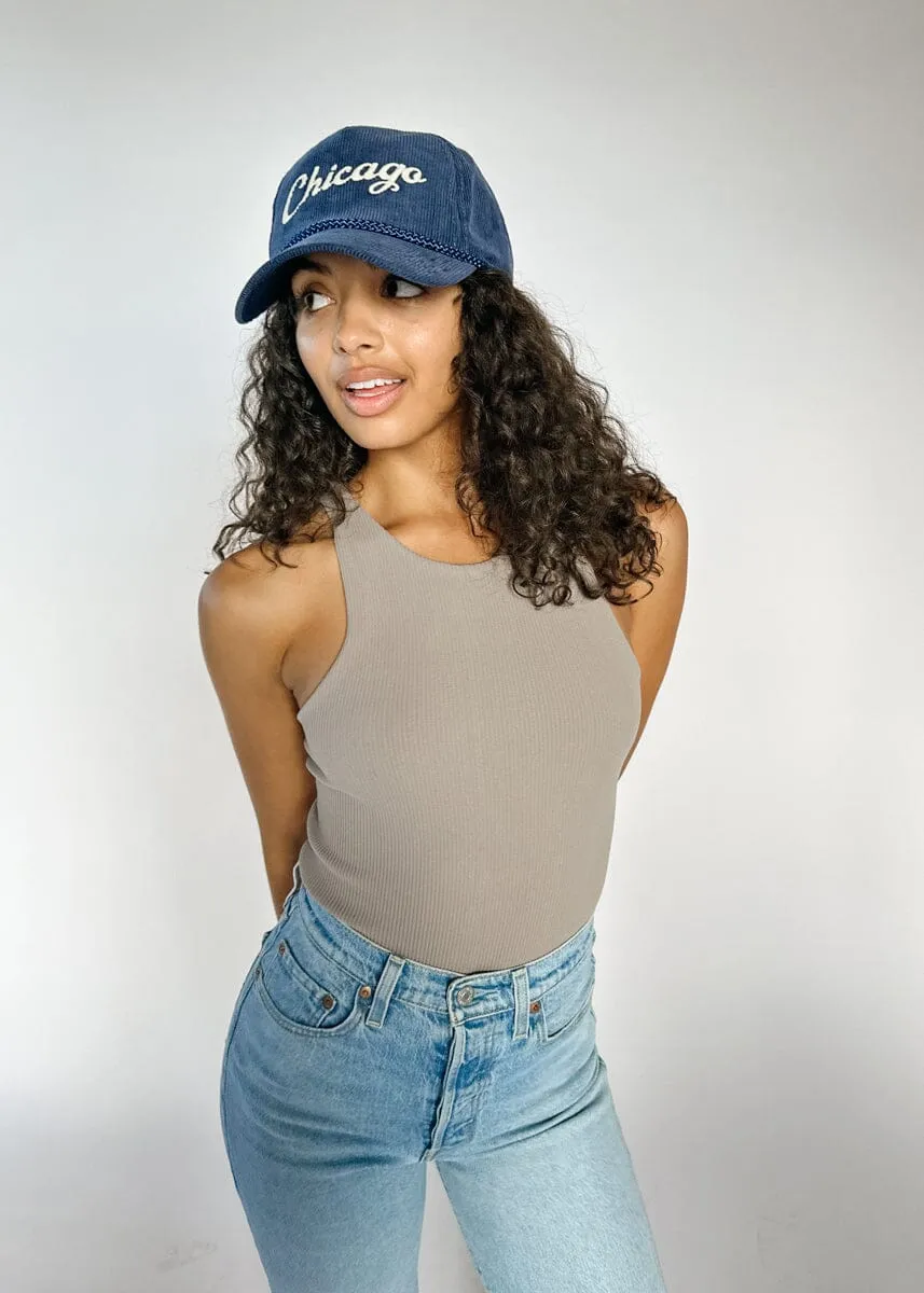 Chicago Cord Hat - Navy