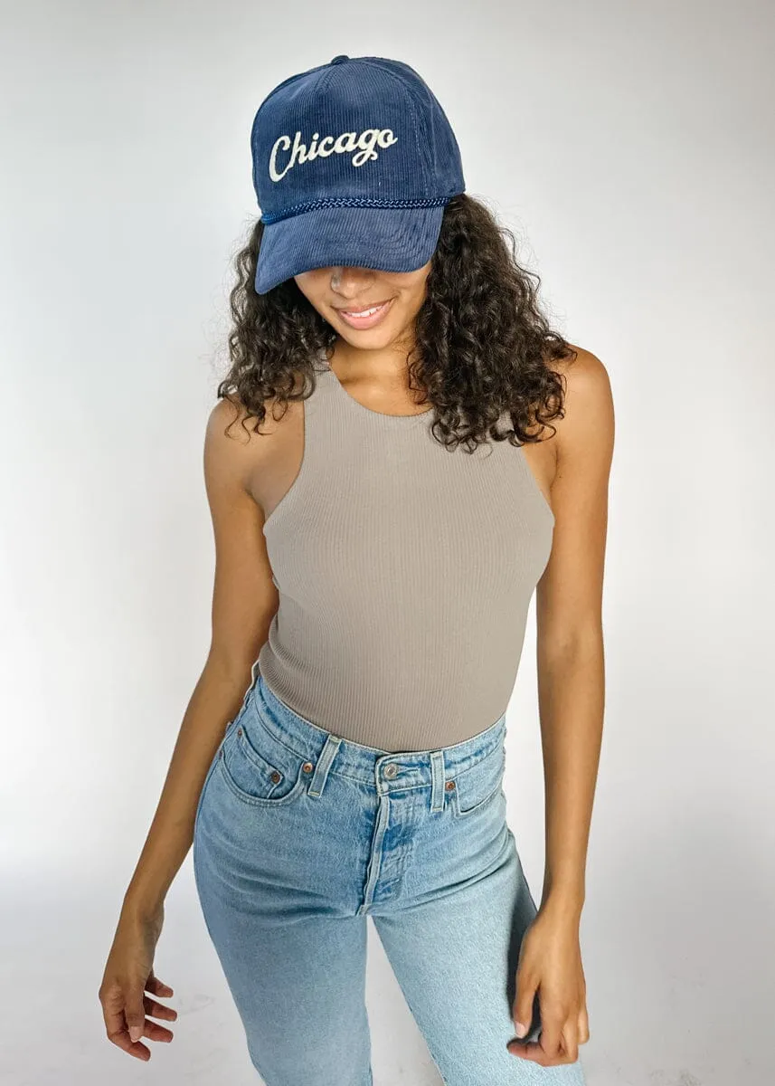 Chicago Cord Hat - Navy