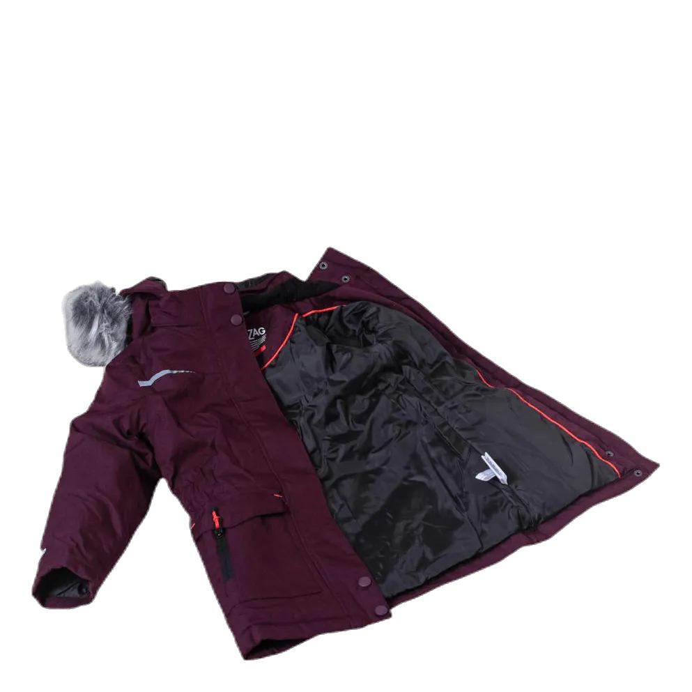 Gitte Girl Melange Parka W-PRO 10000 Purple
