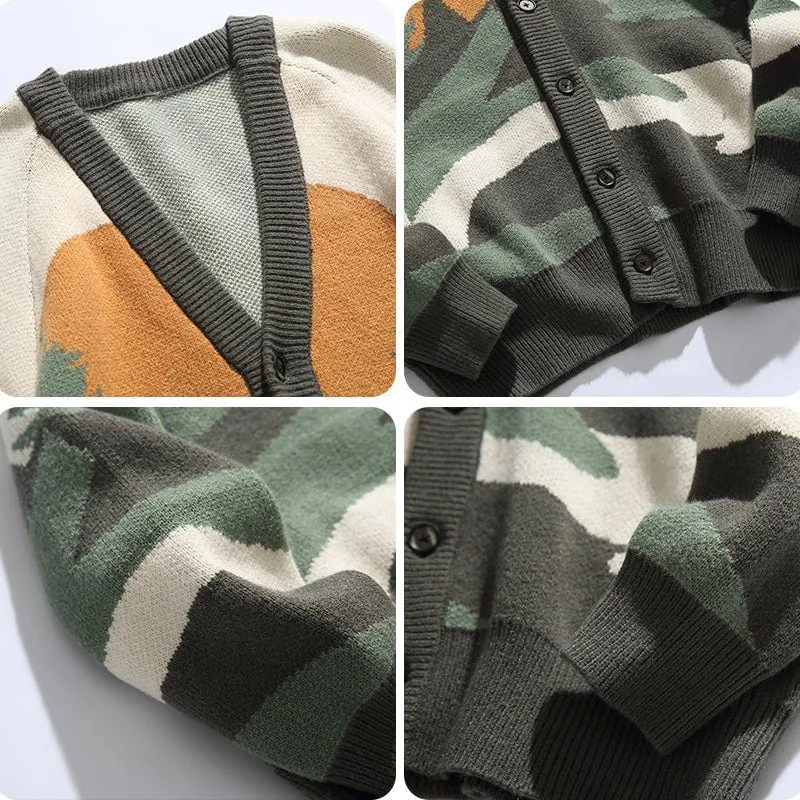 Lemandik Casual Cardigan Sweater Sunset