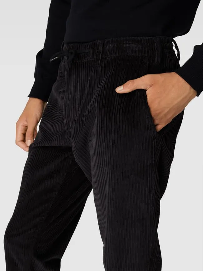 McNeal pure cotton corduroy trousers, black