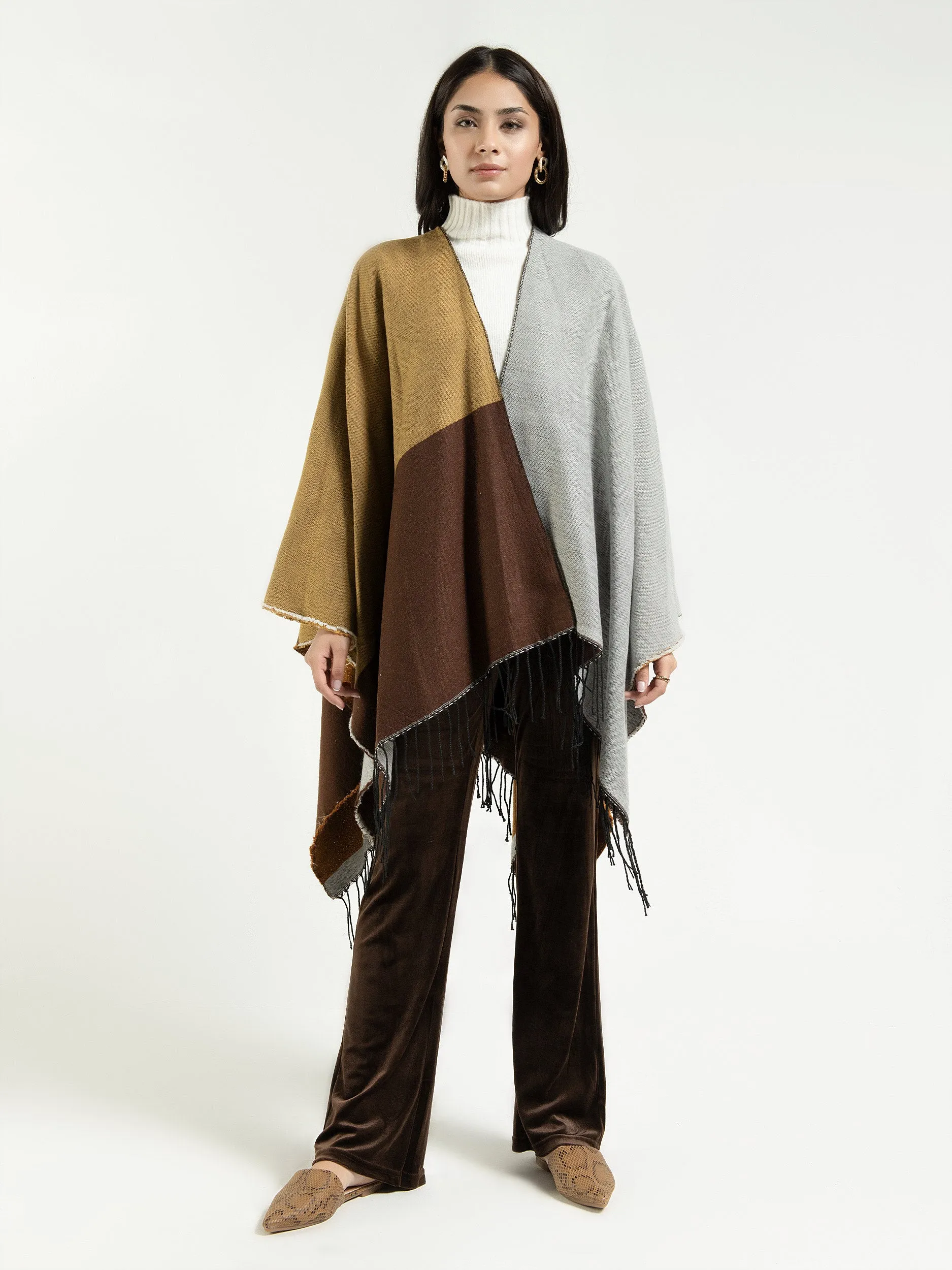 Multi Toned Cape Shawl