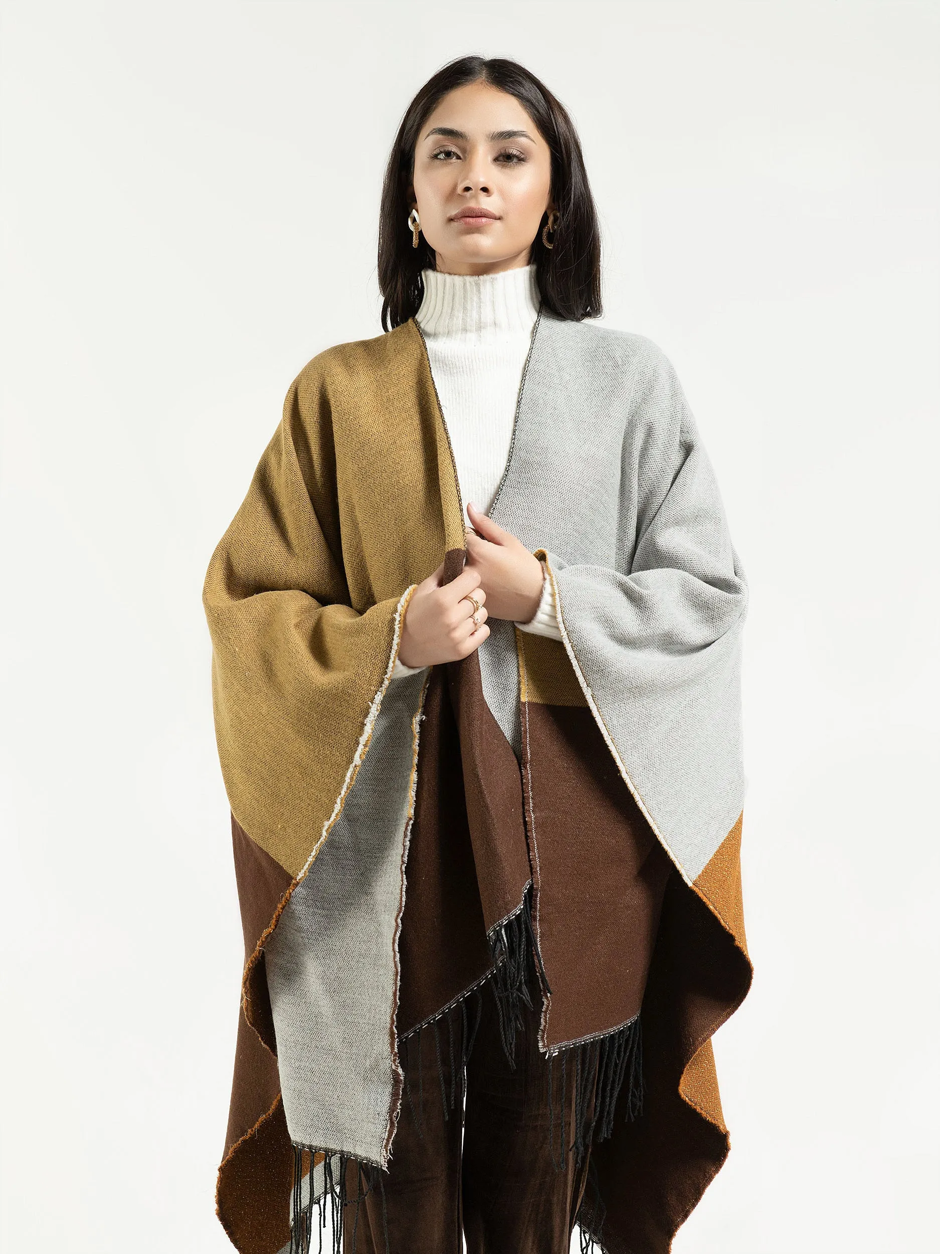 Multi Toned Cape Shawl