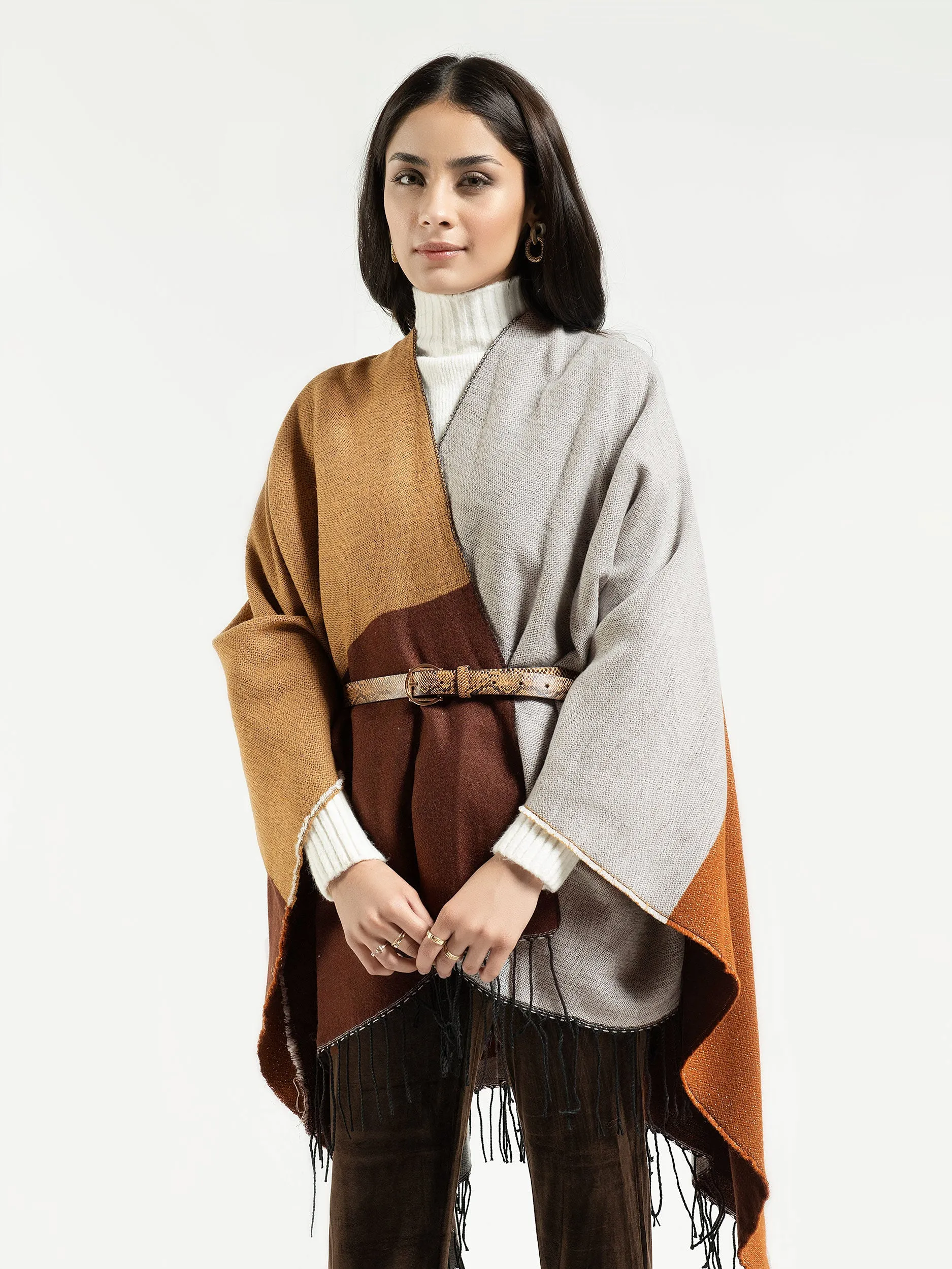 Multi Toned Cape Shawl