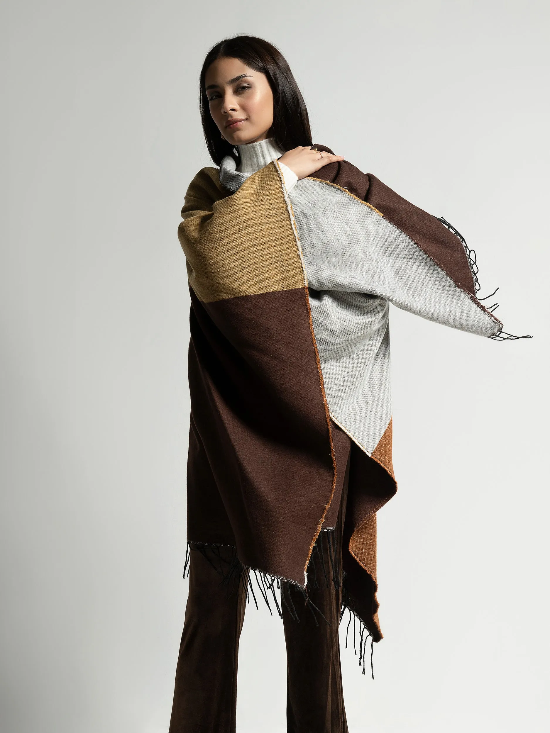 Multi Toned Cape Shawl