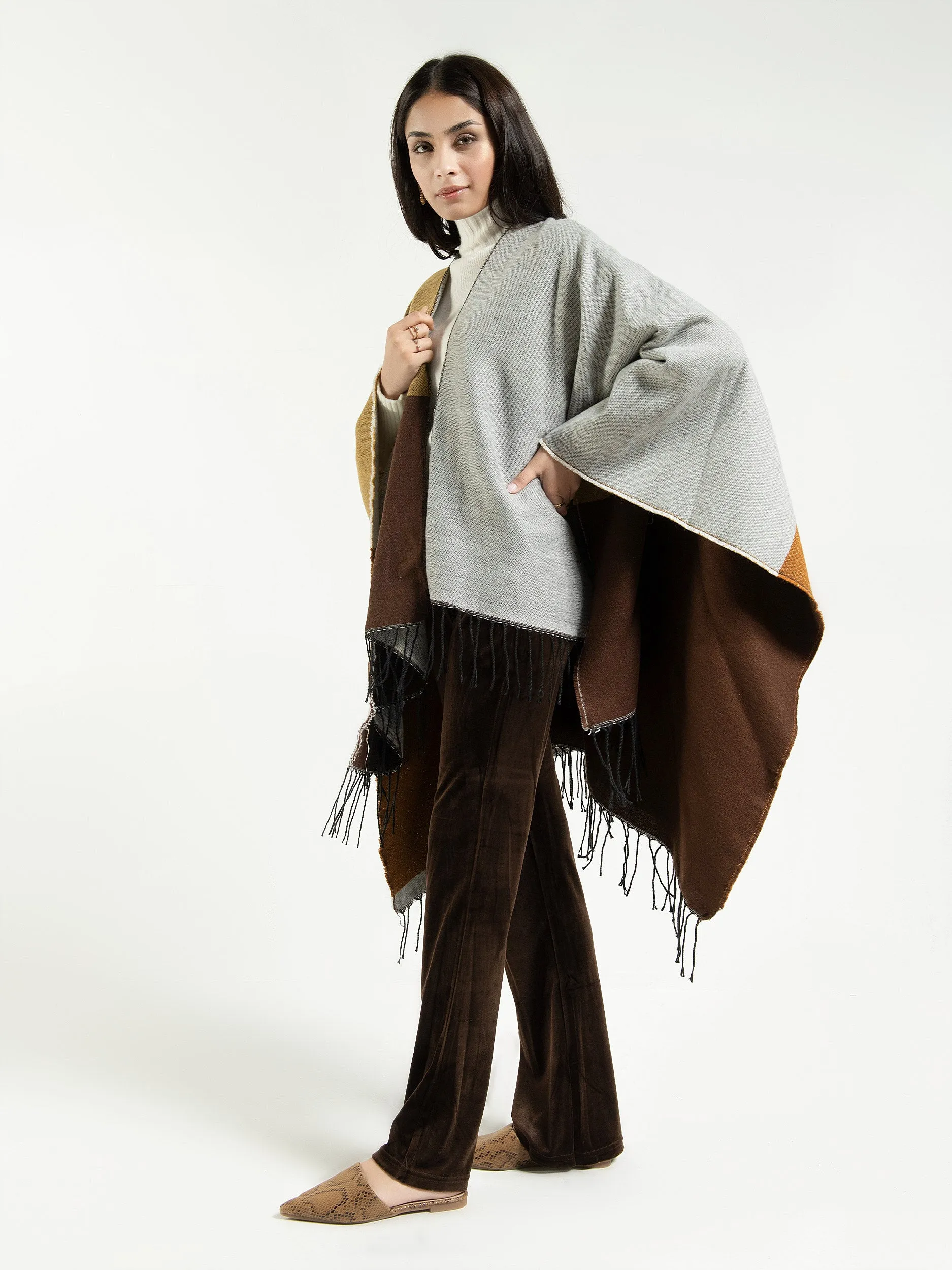 Multi Toned Cape Shawl