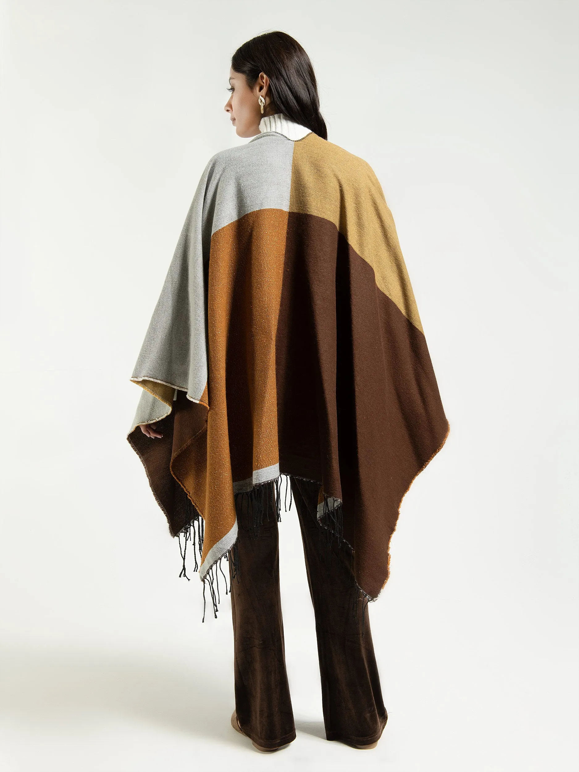 Multi Toned Cape Shawl