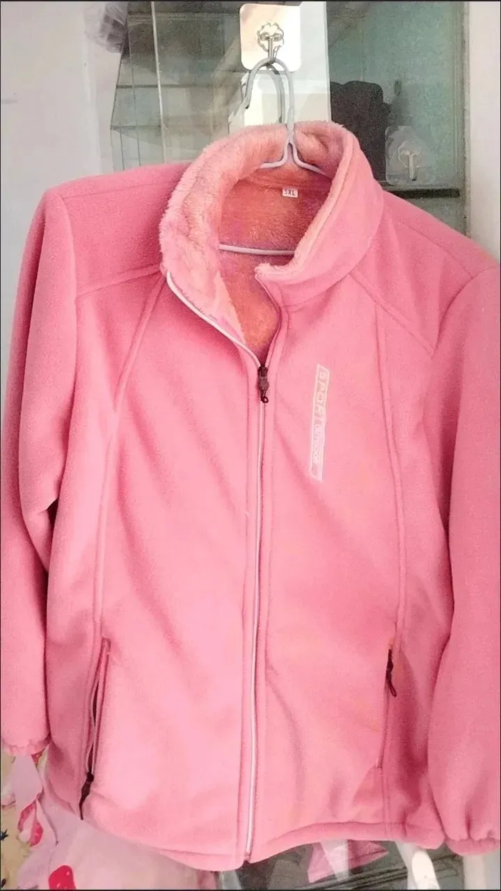 Trendy Winter Fleece Zip-Up Jacket with High Collar for Women